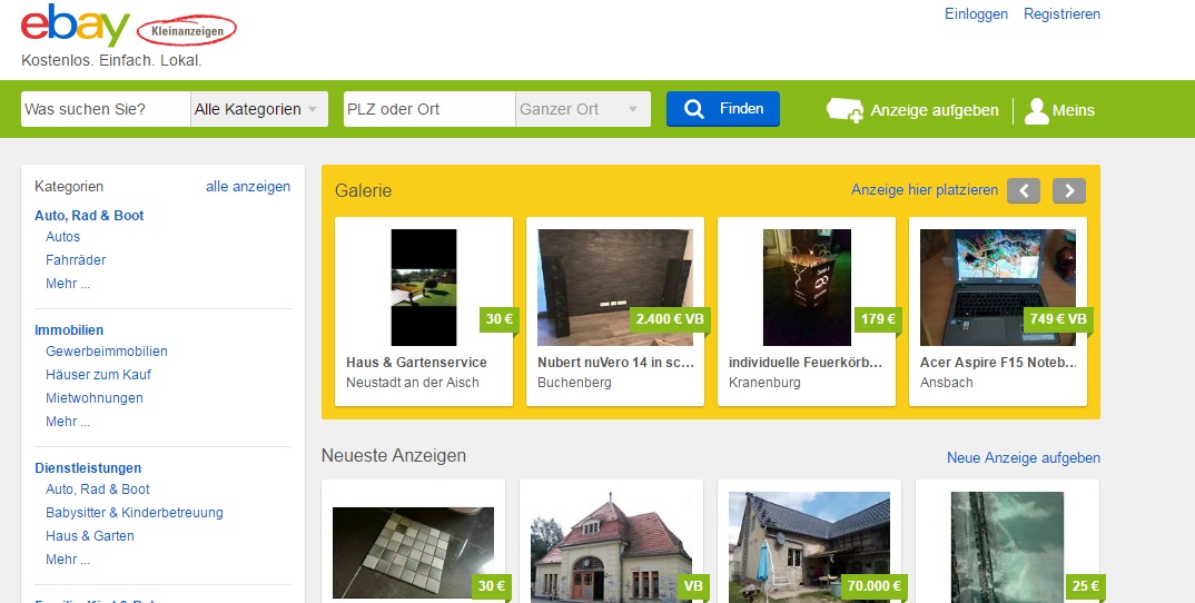 ebay kleinanzeigen
